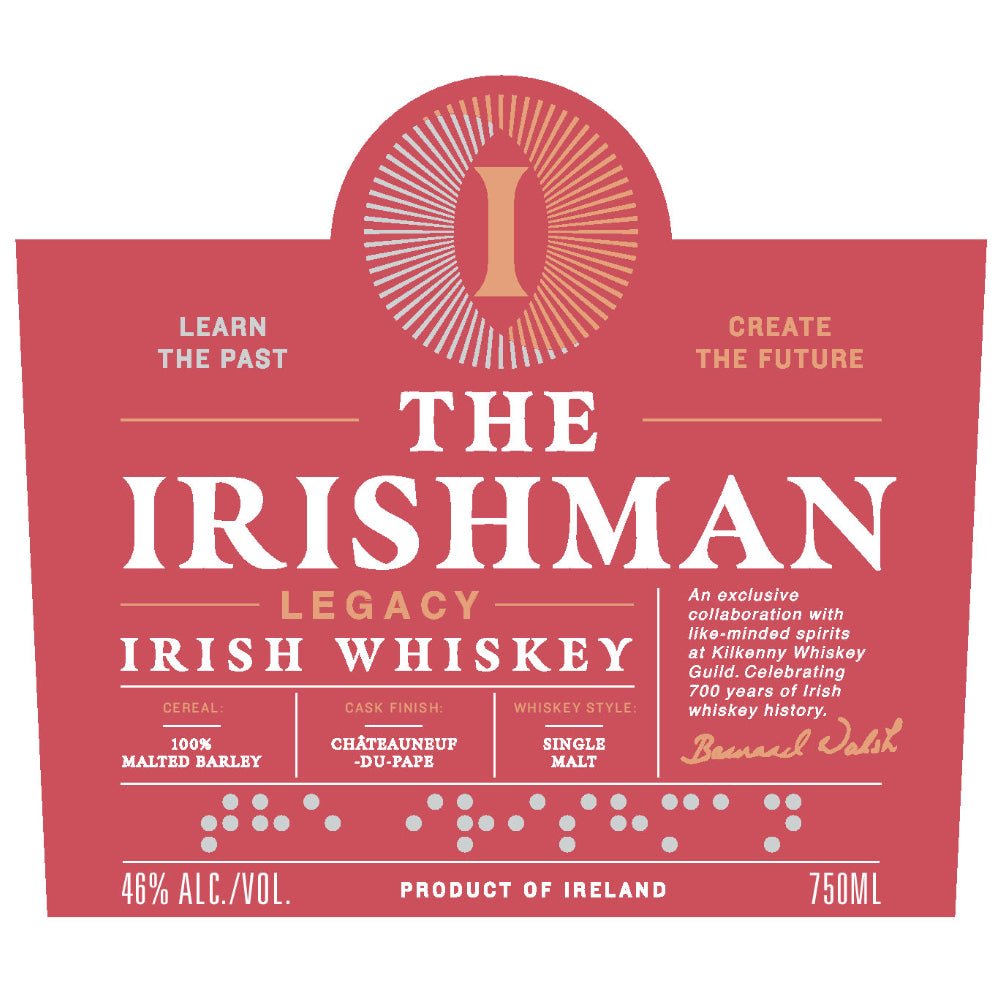 The Irishman Legacy Irish Whiskey Irish whiskey The Irishman   