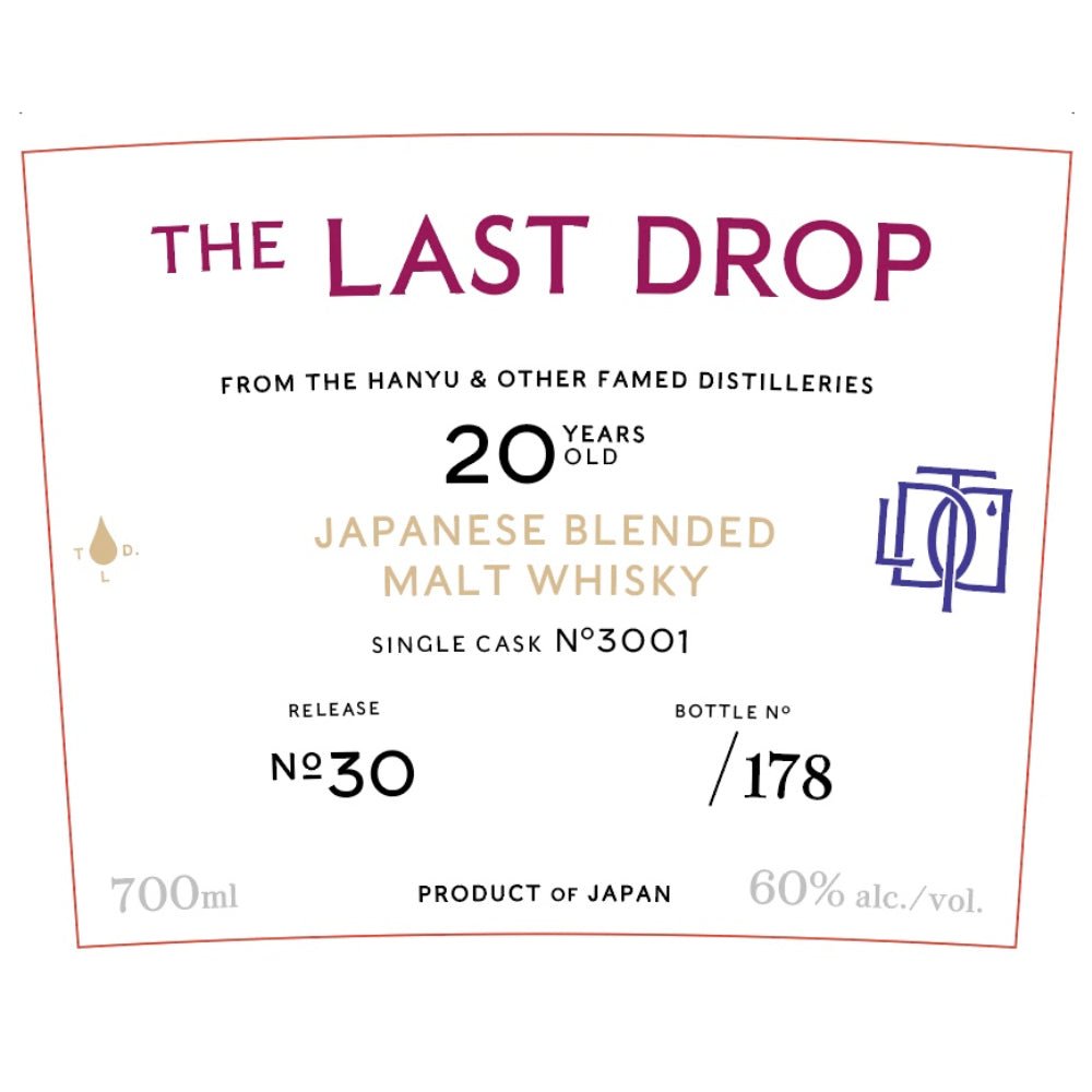 The Last Drop Release No. 30 Japanese Blended Malt Whisky Japanese Whisky The Last Drop Distillers   