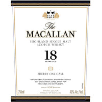 Thumbnail for The Macallan 18 Year Old Sherry Oak 2023 Release - Main Street Liquor