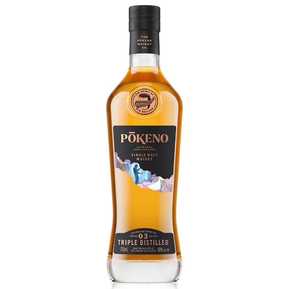 The Pokeno Exploration Series No. 03 Triple Distilled Single Malt Whiskey Pōkeno Whisky   