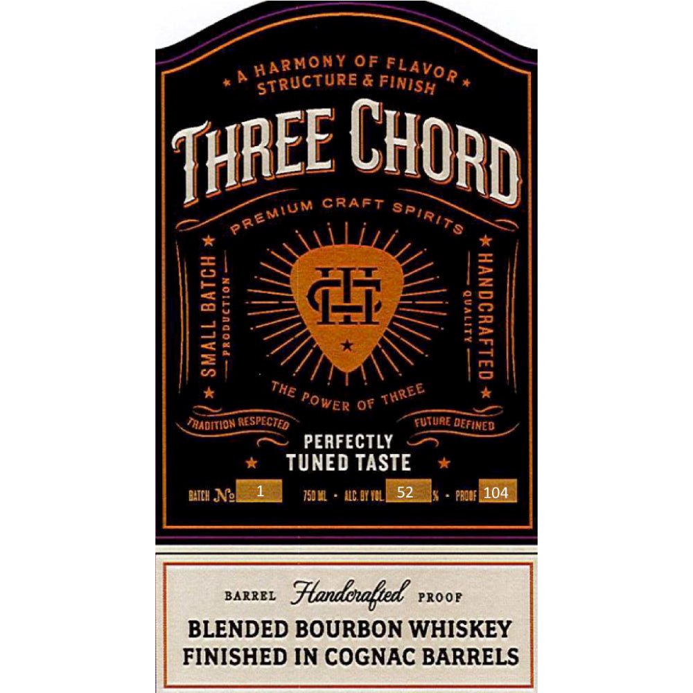 Three Chord Blended Bourbon Finished In Cognac Barrels Bourbon Three Chord   