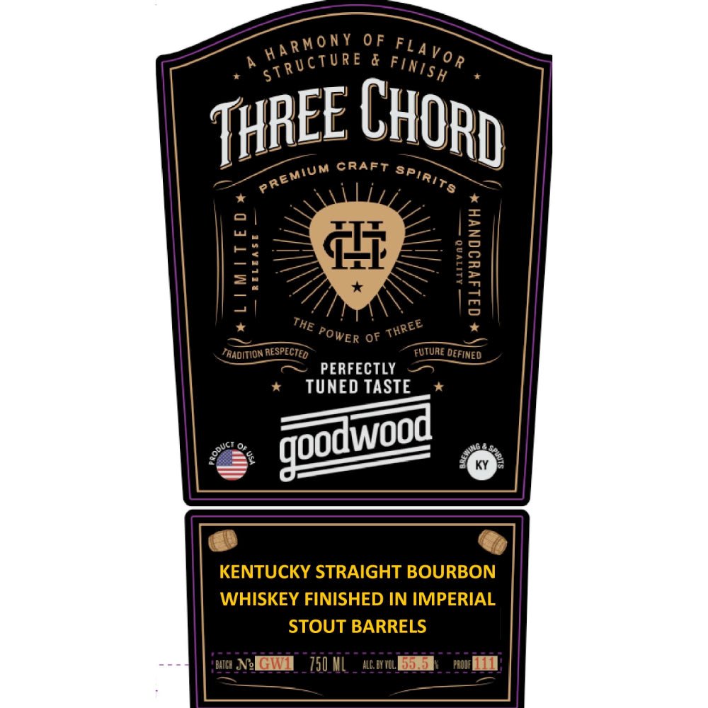 Three Chord Goodwood Straight Bourbon Bourbon Three Chord   