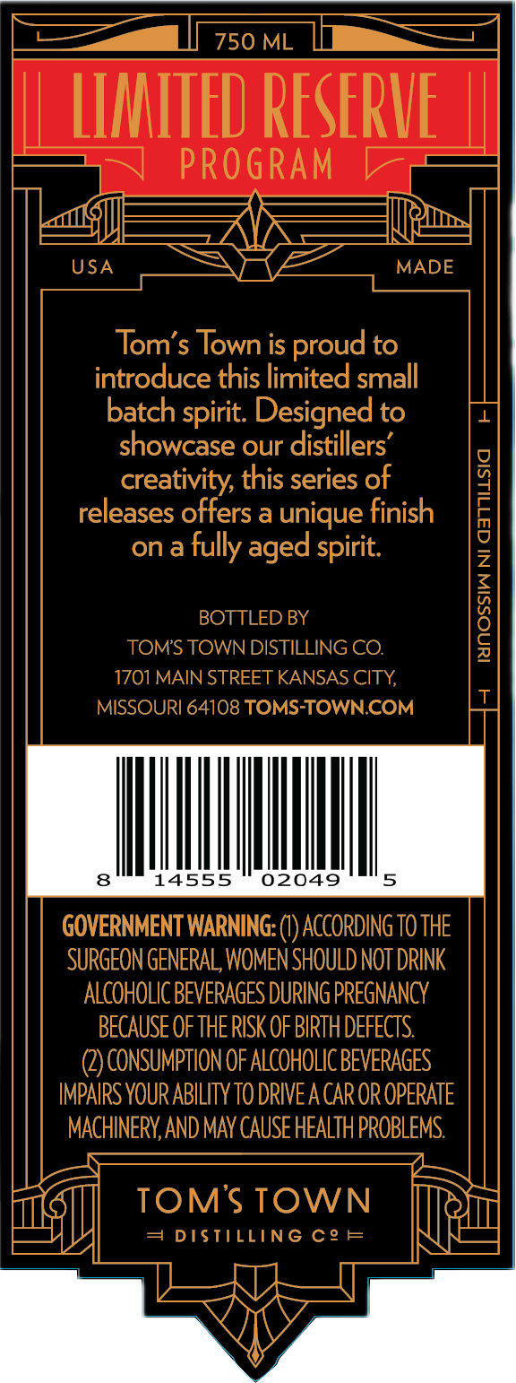 Tom's Town Rye Whiskey Pinot Noir Barrel Finish Limited Reserve - Main Street Liquor
