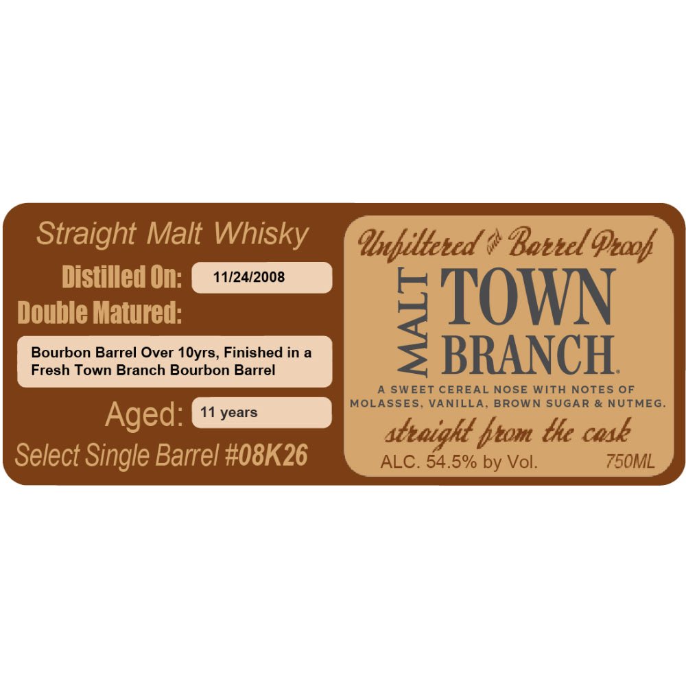 Town Branch 11 Year Straight Malt Whiskey Straight Malt Whiskey Town Branch   