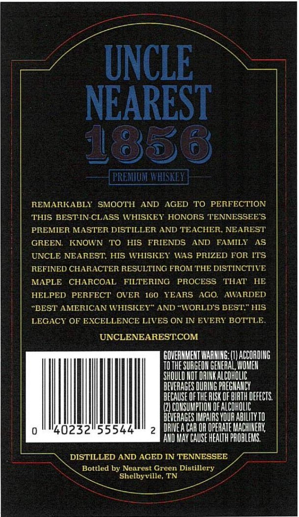 Uncle Nearest 1856 Premium Whiskey First Responders Edition Uncle Nearest