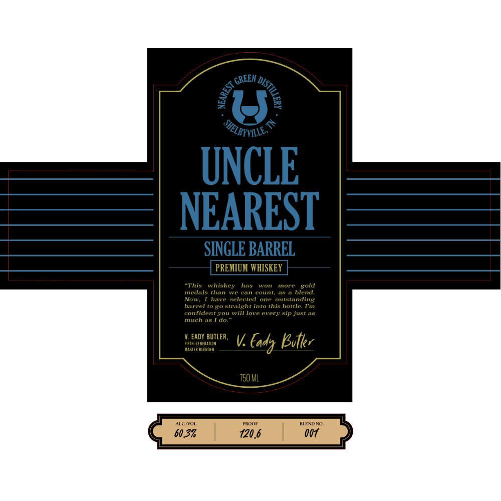Uncle Nearest Single Barrel Whiskey 120.6 Proof American Whiskey Uncle Nearest   
