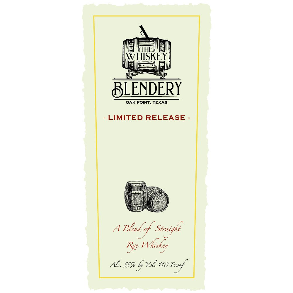 Whiskey Blendery Limited Release Blend of Straight Rye Whiskey Rye Whiskey The Whiskey Blendery   