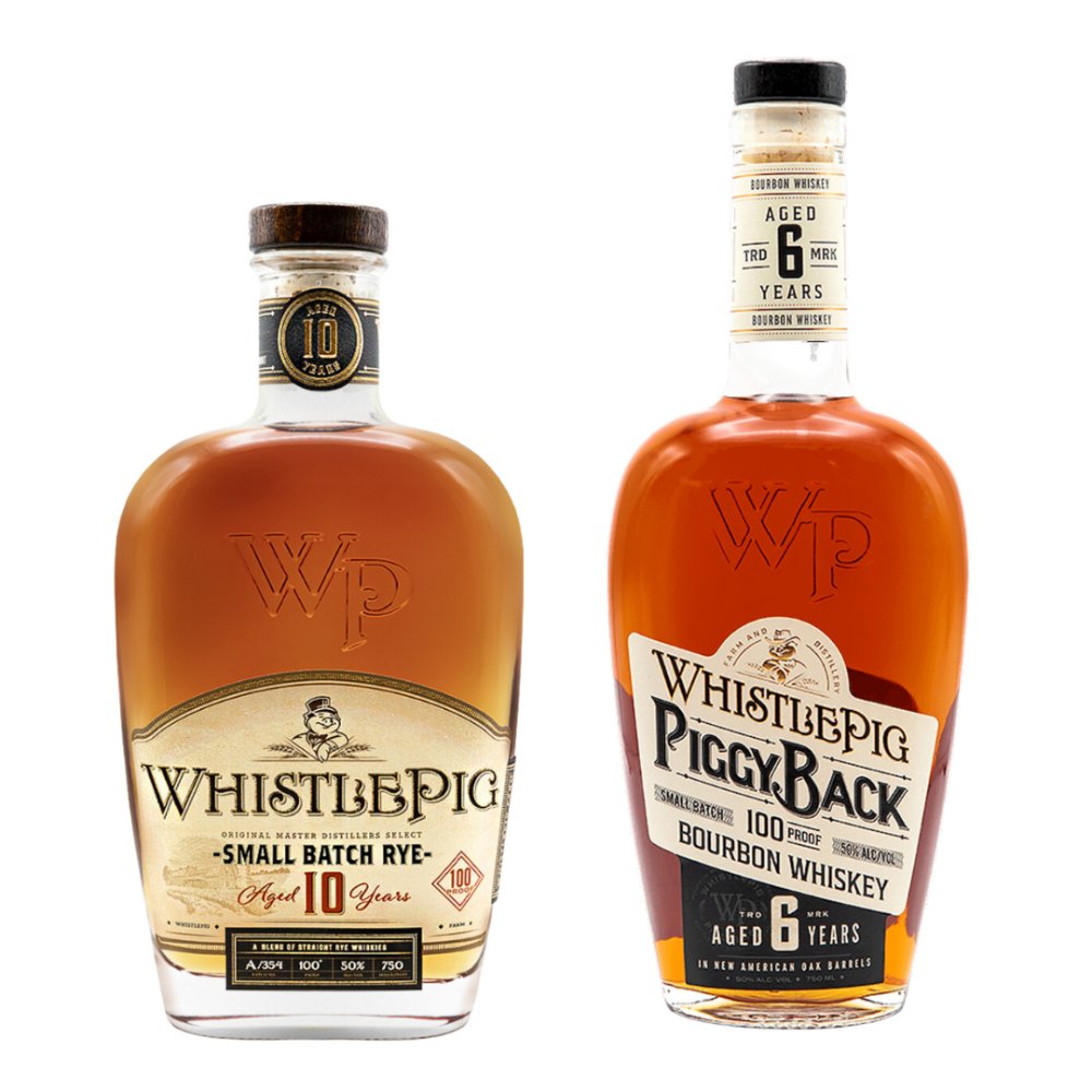 Whistlepig 10 Year Rye With Whistlepig Piggyback Bourbon Combo Rye Whiskey WhistlePig   