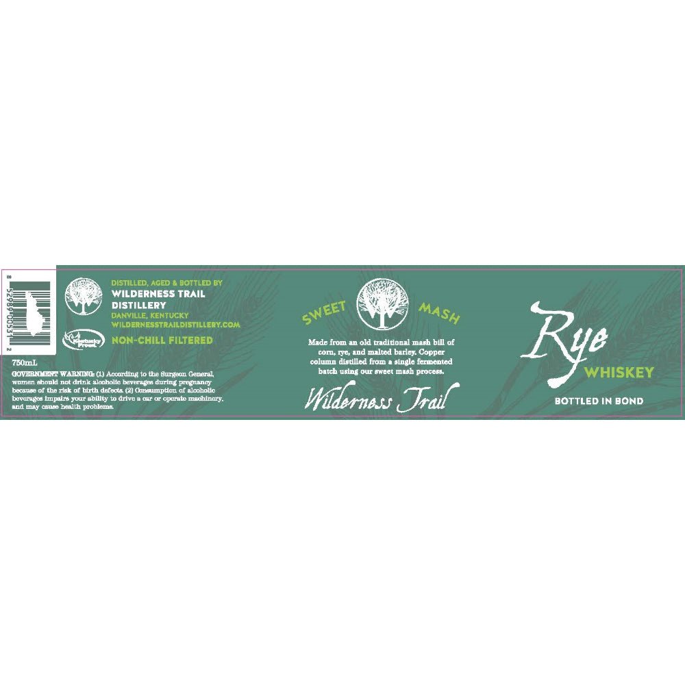 Wilderness Trail Bottled in Bond Rye Whiskey - Main Street Liquor