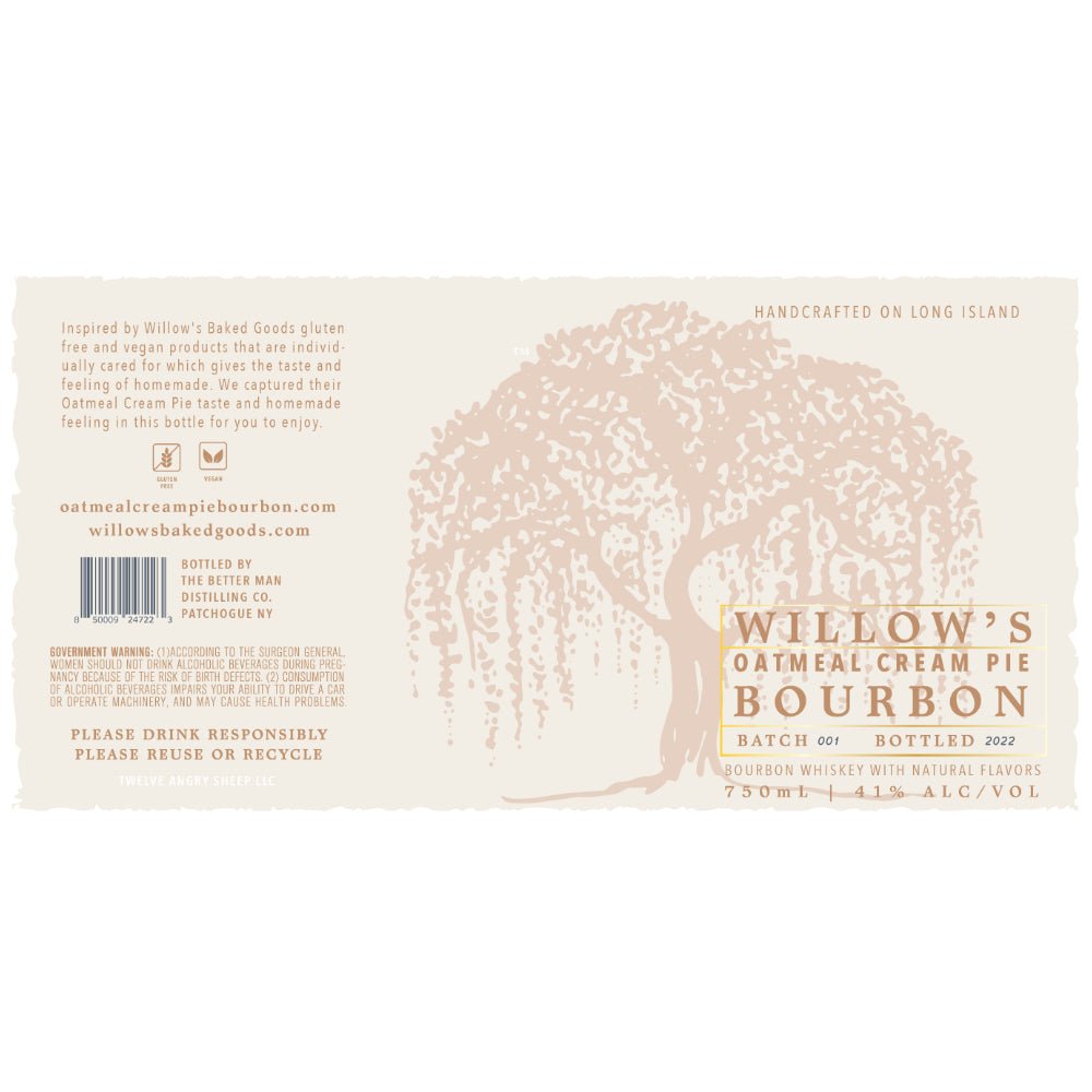 Willow’s Oatmeal Cream Pie Bourbon Bourbon The Better Man Distilling   
