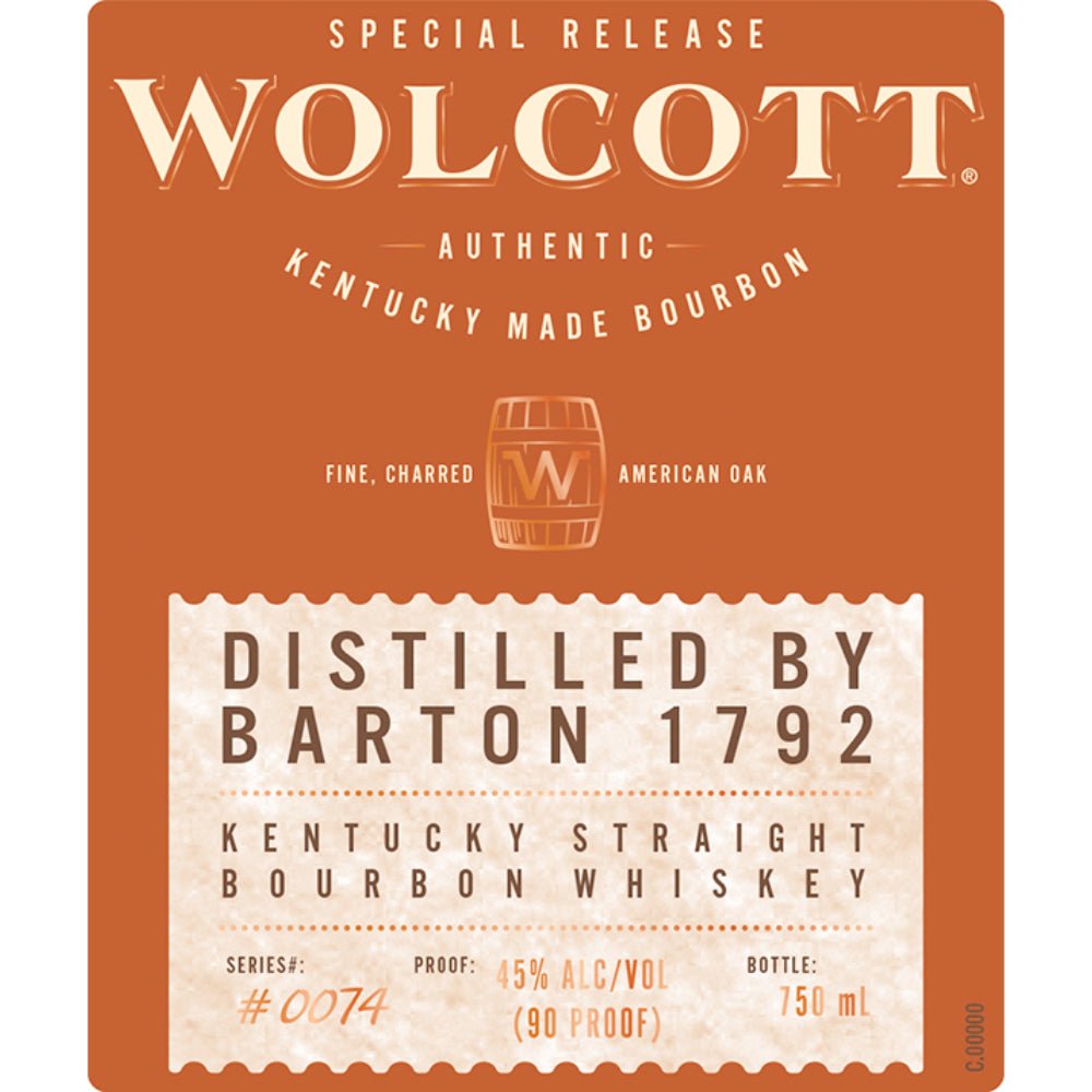 Wolcott Barton 1792 Kentucky Straight Bourbon Bourbon Wolcott Bourbon   