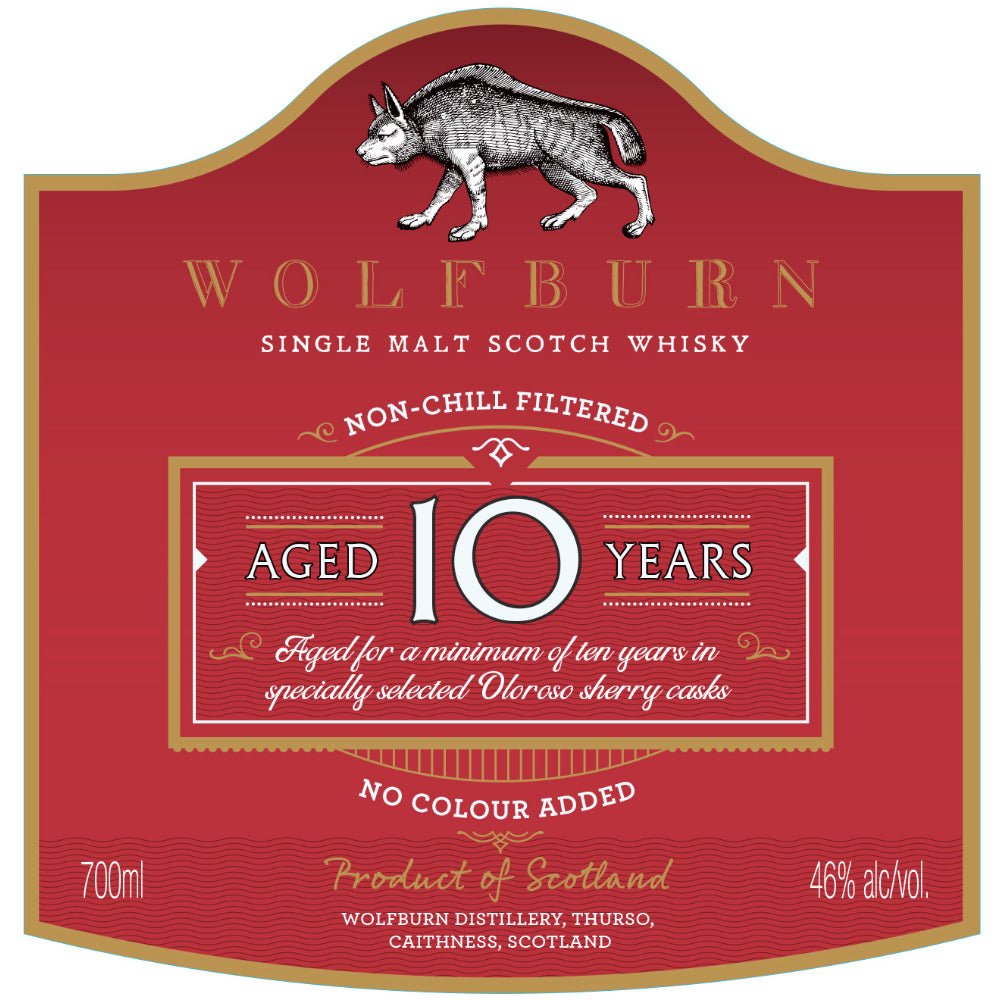 Wolfburn 10 Year Old Oloroso Sherry Cask Single Malt Scotch 2023 Release Scotch Wolfburn   