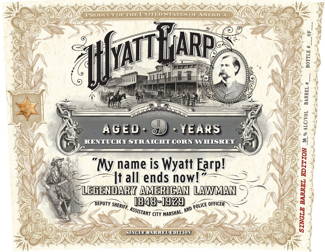 Wyatt Earp Aged 9 Years Kentucky Straight Corn Whiskey Single Barrel Edition - BuyMyLiquor