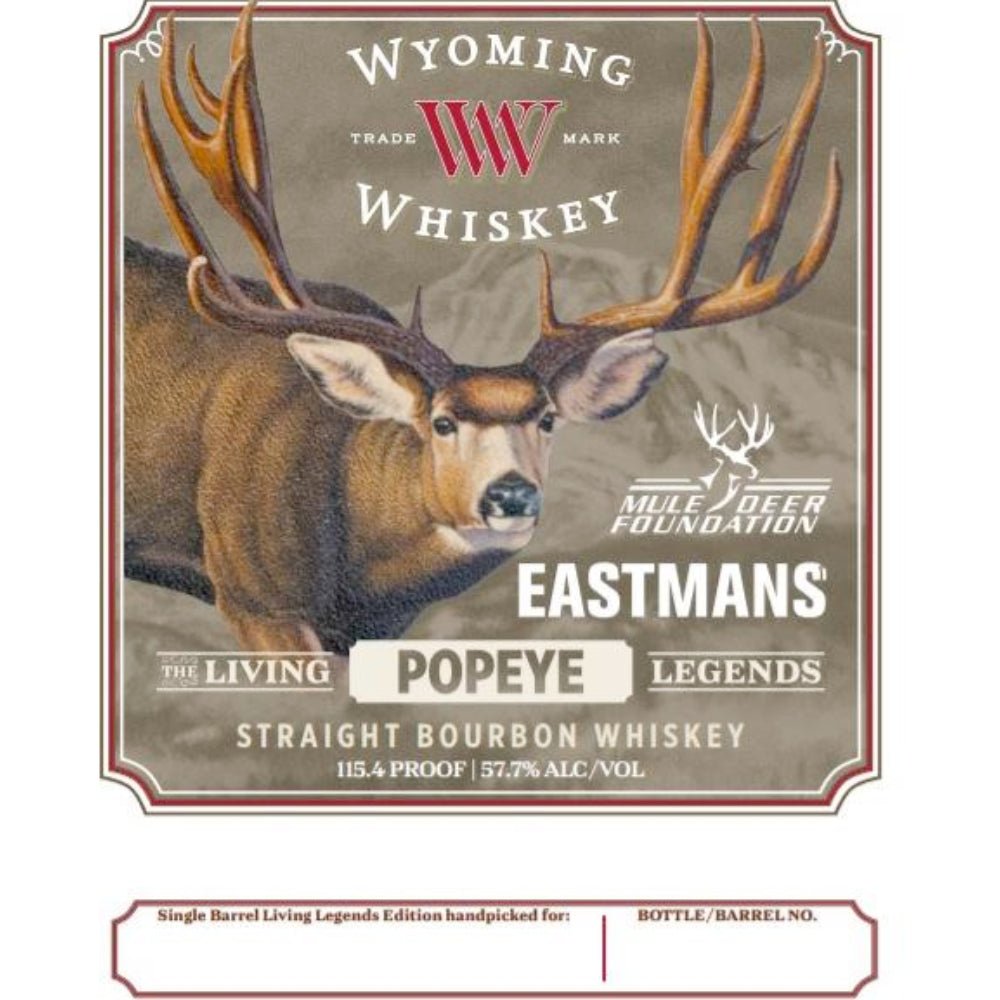 Wyoming Whiskey Popeye Straight Bourbon American Whiskey Wyoming Whiskey   