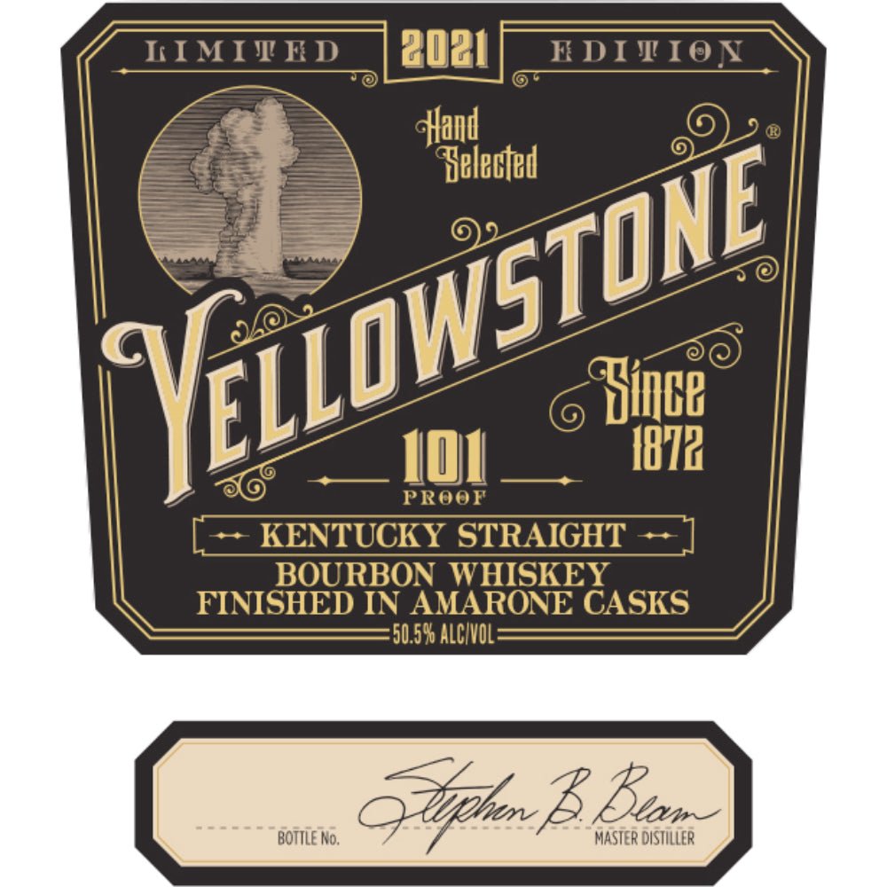 Yellowstone 101 Proof Limited Edition 2021 Finished In Amarone Barrels Bourbon Yellowstone   